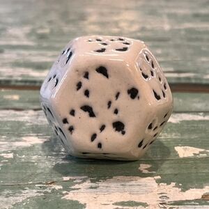 Lot of 15 Ceramic Cream & Black Knob Cabinet Drawer Pulls Geo Diamond Shape